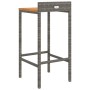 High stools 4 pcs acacia wood and gray synthetic rattan by vidaXL, Kitchen stools - Ref: Foro24-362605, Price: 157,38 €, Disc...