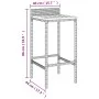 High stools 4 pcs acacia wood and gray synthetic rattan by vidaXL, Kitchen stools - Ref: Foro24-362605, Price: 155,46 €, Disc...