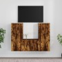 Set TV-Möbel 3-tlg. Sperrholz geräucherte Eiche von vidaXL, TV-Möbel - Ref: Foro24-3188747, Preis: 143,92 €, Rabatt: %