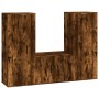 Set de muebles de TV 3 pzas madera contrachapada roble ahumado de vidaXL, Muebles TV - Ref: Foro24-3188747, Precio: 143,80 €,...