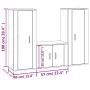 Set TV-Möbel 3-tlg. Sperrholz geräucherte Eiche von vidaXL, TV-Möbel - Ref: Foro24-3188747, Preis: 142,19 €, Rabatt: %