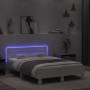Estructura de cama con cabecero y luces LED blanco 120x190 cm
