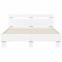 Estructura de cama con cabecero y luces LED blanco 120x190 cm