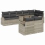 Conjunto de sofá de jardín 9 pcs Gris claro 100 x 55 x 73 cm