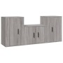 TV-Möbelset 3-teilig Sonoma graues Sperrholz von vidaXL, TV-Möbel - Ref: Foro24-3188388, Preis: 116,55 €, Rabatt: %