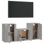 Set de muebles para TV 3 pzas madera contrachapada gris Sonoma de vidaXL, Muebles TV - Ref: Foro24-3188388, Precio: 118,13 €,...