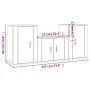 TV-Möbelset 3-teilig Sonoma graues Sperrholz von vidaXL, TV-Möbel - Ref: Foro24-3188388, Preis: 115,14 €, Rabatt: %