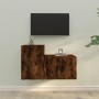 TV-Möbelset 2-teilig aus geräuchertem Eichensperrholz von vidaXL, TV-Möbel - Ref: Foro24-3188451, Preis: 77,66 €, Rabatt: %