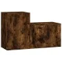 TV furniture set 2 pieces smoked oak plywood by vidaXL, TV Furniture - Ref: Foro24-3188451, Price: 76,63 €, Discount: %