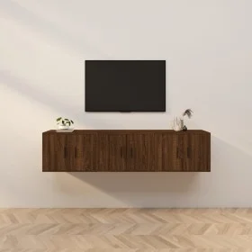 Wand-TV-Möbel 3 Stück braune Eiche 57x34,5x40 cm von vidaXL, TV-Möbel - Ref: Foro24-3188349, Preis: 115,98 €, Rabatt: %