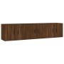 Wall TV cabinets 3 pcs brown oak 57x34.5x40 cm by vidaXL, TV Furniture - Ref: Foro24-3188349, Price: 117,45 €, Discount: %