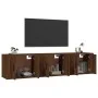 Wall TV cabinets 3 pcs brown oak 57x34.5x40 cm by vidaXL, TV Furniture - Ref: Foro24-3188349, Price: 115,98 €, Discount: %
