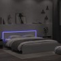 Estructura de cama con LED sin colchón blanco 180x200 cm
