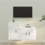 TV furniture set, 2 pieces, glossy white plywood by vidaXL, TV Furniture - Ref: Foro24-3188448, Price: 83,19 €, Discount: %