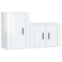 Set TV-Möbel 2-tlg Sperrholz glänzend weiß von vidaXL, TV-Möbel - Ref: Foro24-3188448, Preis: 84,48 €, Rabatt: %