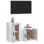 Set TV-Möbel 2-tlg Sperrholz glänzend weiß von vidaXL, TV-Möbel - Ref: Foro24-3188448, Preis: 84,48 €, Rabatt: %