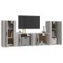 TV furniture set 4 pieces Sonoma gray plywood by vidaXL, TV Furniture - Ref: Foro24-3188556, Price: 183,01 €, Discount: %