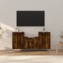 Set TV-Möbel 3-tlg. Sperrholz geräucherte Eiche von vidaXL, TV-Möbel - Ref: Foro24-3188387, Preis: 109,05 €, Rabatt: %