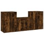 Set de muebles de TV 3 pzas madera contrachapada roble ahumado de vidaXL, Muebles TV - Ref: Foro24-3188387, Precio: 108,95 €,...