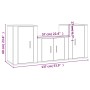 Set TV-Möbel 3-tlg. Sperrholz geräucherte Eiche von vidaXL, TV-Möbel - Ref: Foro24-3188387, Preis: 109,05 €, Rabatt: %