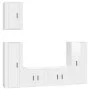 Set de muebles de TV 5 pzas madera contrachapada blanco brillo de vidaXL, Muebles TV - Ref: Foro24-3188776, Precio: 239,71 €,...