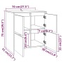 Aparador de madera contrachapada marrón roble 70x41x75 cm de vidaXL, Aparadores - Ref: Foro24-813013, Precio: 66,74 €, Descue...