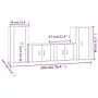 4-teiliges TV-Möbelset Sperrholz glänzend weiß von vidaXL, TV-Möbel - Ref: Foro24-3188552, Preis: 183,59 €, Rabatt: %