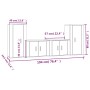 4-teiliges TV-Möbelset Sperrholz glänzend weiß von vidaXL, TV-Möbel - Ref: Foro24-3188552, Preis: 185,77 €, Rabatt: %