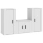 3-teiliges TV-Möbelset aus weißem Sperrholz von vidaXL, TV-Möbel - Ref: Foro24-3188518, Preis: 139,16 €, Rabatt: %