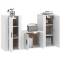 3-teiliges TV-Möbelset aus weißem Sperrholz von vidaXL, TV-Möbel - Ref: Foro24-3188518, Preis: 139,16 €, Rabatt: %