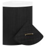 Cesto para la ropa sucia de esquina bambú negro 60 L
