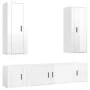 TV furniture set 5 pieces glossy white plywood by vidaXL, TV Furniture - Ref: Foro24-3188832, Price: 244,92 €, Discount: %