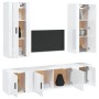 Set de muebles de TV 5 pzas madera contrachapada blanco brillo de vidaXL, Muebles TV - Ref: Foro24-3188832, Precio: 244,75 €,...