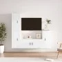 4-teiliges TV-Möbelset Sperrholz glänzend weiß von vidaXL, TV-Möbel - Ref: Foro24-3188592, Preis: 230,66 €, Rabatt: %
