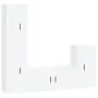 4-teiliges TV-Möbelset Sperrholz glänzend weiß von vidaXL, TV-Möbel - Ref: Foro24-3188592, Preis: 230,66 €, Rabatt: %