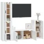 4-teiliges TV-Möbelset Sperrholz glänzend weiß von vidaXL, TV-Möbel - Ref: Foro24-3188592, Preis: 230,66 €, Rabatt: %