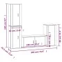4-teiliges TV-Möbelset Sperrholz glänzend weiß von vidaXL, TV-Möbel - Ref: Foro24-3188592, Preis: 230,66 €, Rabatt: %