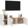 TV-Möbelset 2-teilig aus glänzend weißem Sperrholz von vidaXL, TV-Möbel - Ref: Foro24-3188480, Preis: 115,47 €, Rabatt: %