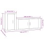 TV-Möbelset 2-teilig aus glänzend weißem Sperrholz von vidaXL, TV-Möbel - Ref: Foro24-3188480, Preis: 117,39 €, Rabatt: %