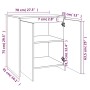Aparador de 2 piezas madera manufacturada blanca de vidaXL, Aparadores - Ref: Foro24-3098057, Precio: 171,05 €, Descuento: %