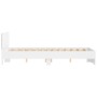 Estructura de cama con cabecero y luces LED blanco 135x190 cm