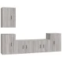 TV-Möbelset 5-teilig Sonoma graues Sperrholz von vidaXL, TV-Möbel - Ref: Foro24-3188572, Preis: 195,64 €, Rabatt: %