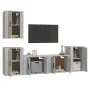 TV-Möbelset 5-teilig Sonoma graues Sperrholz von vidaXL, TV-Möbel - Ref: Foro24-3188572, Preis: 195,64 €, Rabatt: %