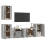 TV-Möbelset 5-teilig Sonoma graues Sperrholz von vidaXL, TV-Möbel - Ref: Foro24-3188572, Preis: 198,11 €, Rabatt: %
