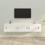 TV furniture set 4 pieces glossy white plywood by vidaXL, TV Furniture - Ref: Foro24-3188432, Price: 135,92 €, Discount: %