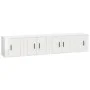TV furniture set 4 pieces glossy white plywood by vidaXL, TV Furniture - Ref: Foro24-3188432, Price: 135,92 €, Discount: %