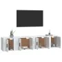 TV furniture set 4 pieces glossy white plywood by vidaXL, TV Furniture - Ref: Foro24-3188432, Price: 135,92 €, Discount: %