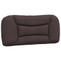 Estructura de cama sin colchón tela marrón oscuro 80x200 cm