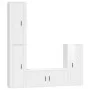 TV-Möbelset 4-teilig aus glänzend weißem Sperrholz von vidaXL, TV-Möbel - Ref: Foro24-3188792, Preis: 254,92 €, Rabatt: %