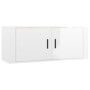 TV-Möbelset 4-teilig aus glänzend weißem Sperrholz von vidaXL, TV-Möbel - Ref: Foro24-3188792, Preis: 258,11 €, Rabatt: %